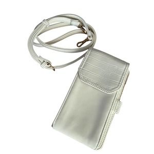 White Faux Leather Crossbody, Clutch, Wallet, Handbag